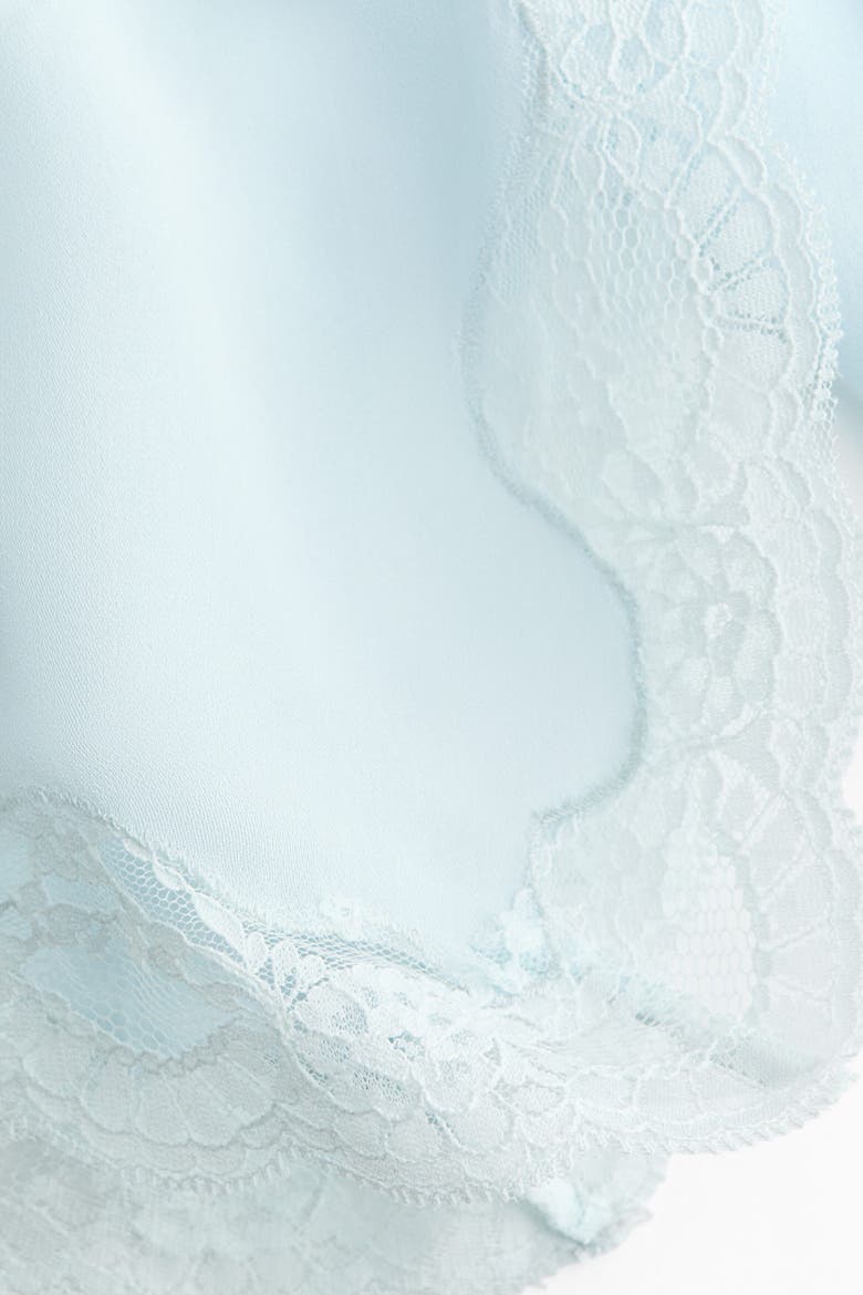 Lace-trimmed Strappy Dress, Alternate, color, Light blue