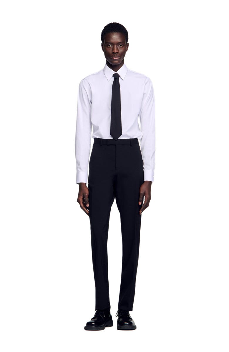 SANDRO Classic suit trousers, Alternate, color, Black