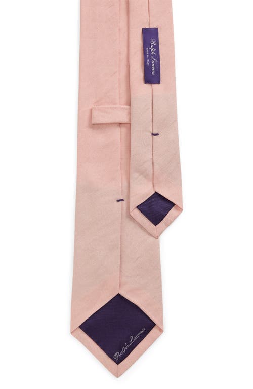 Ralph Lauren Silk-linen Tie In Soft Pink