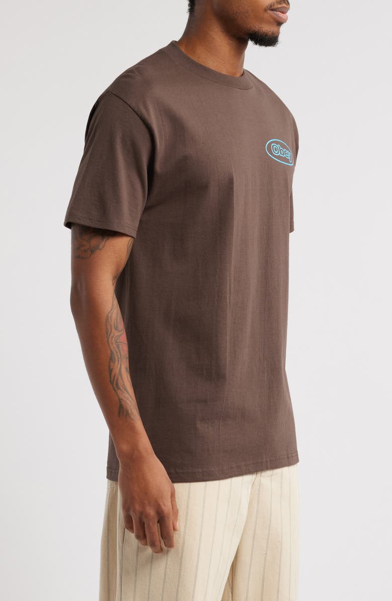 Obey Reaction Graphic T-Shirt, Alternate, color, Java Brown
