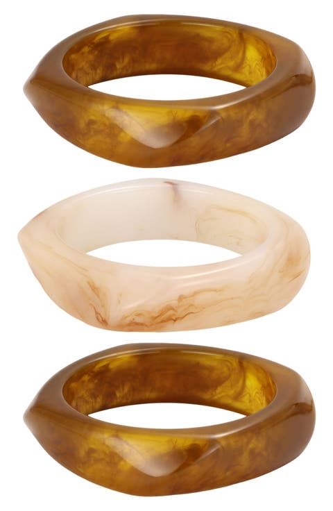 Set of 3 Resin Bangle Bracelets