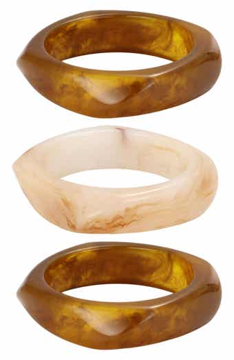 Set of 3 Resin Bangle Bracelets