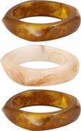 Adornia Set of 3 Resin Bangle Bracelets