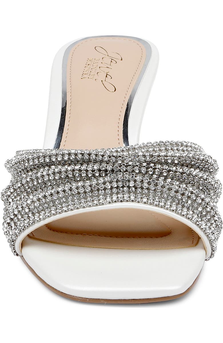 Jewel Badgley Mischka Humor Slide Sandal, Alternate, color, White Mat