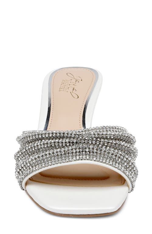 Jewel Badgley Mischka Humor Slide Sandal In White