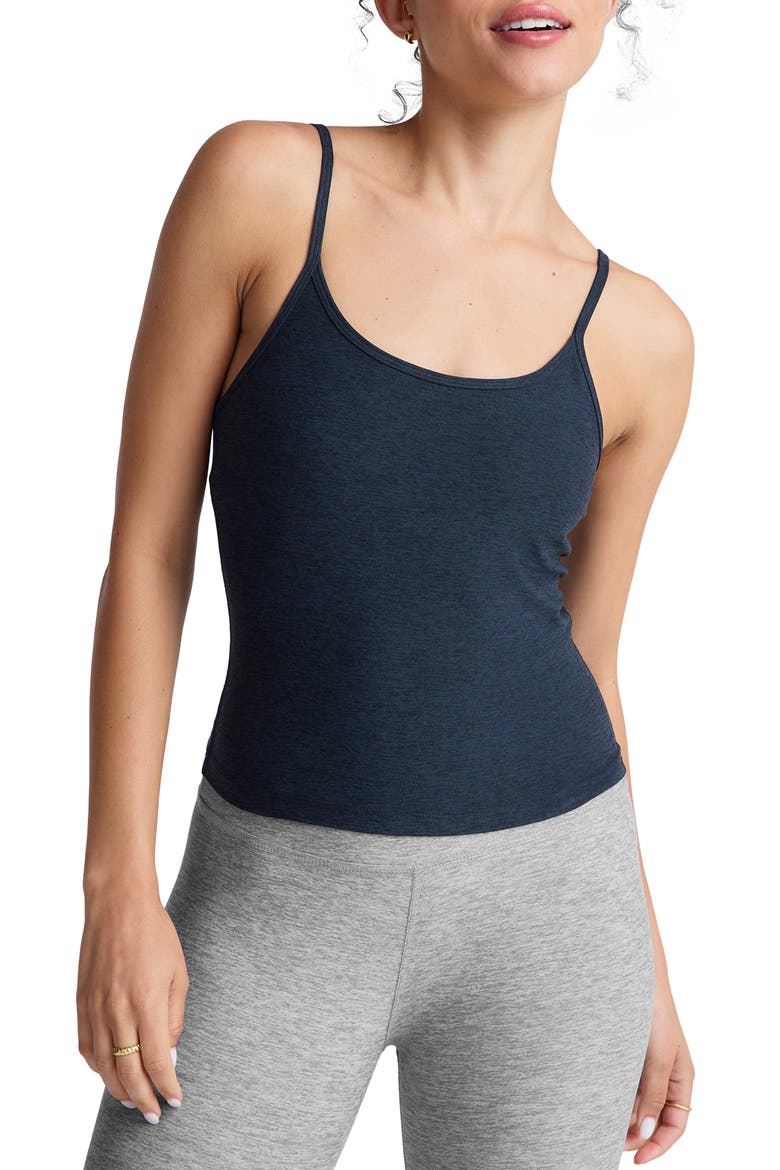 Spacedye Forever Waist Length Performance Tank, Main, color, NOCTURNAL NAVY