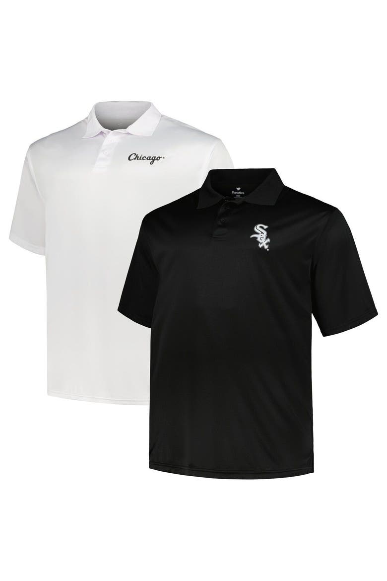 Men's Profile Black/White Chicago White Sox Big & Tall Two-Pack Solid Polo Set, Main, color, Black