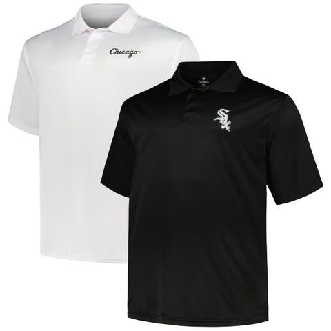 Men's Profile Black/White Chicago White Sox Big & Tall Two-Pack Solid Polo Set