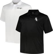 PROFILE Men's Profile Black/White Chicago White Sox Big & Tall Two-Pack Solid Polo Set
