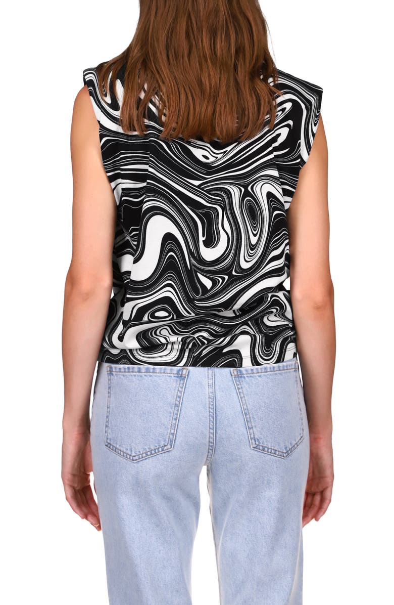 Sanctuary Marbleized Organic Cotton Shoulder Pad Top, Alternate, color, 
