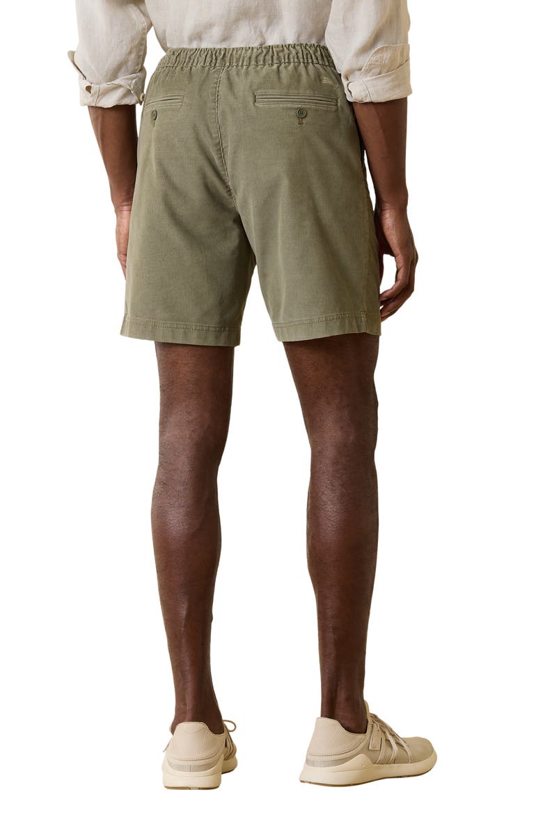 Coastline Pull-On Stretch Corduroy Shorts, Alternate, color, TEA LEAF