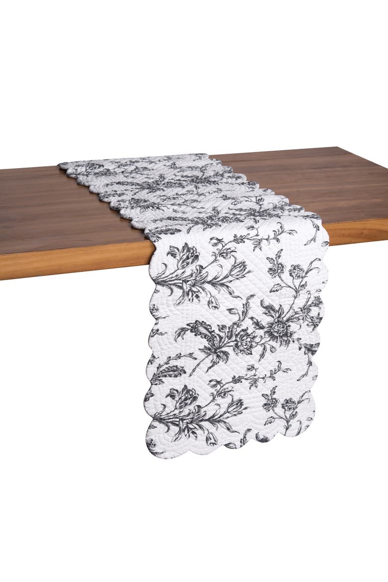 Bleighton Black Table Runner 14" x 51", Alternate, color, Black