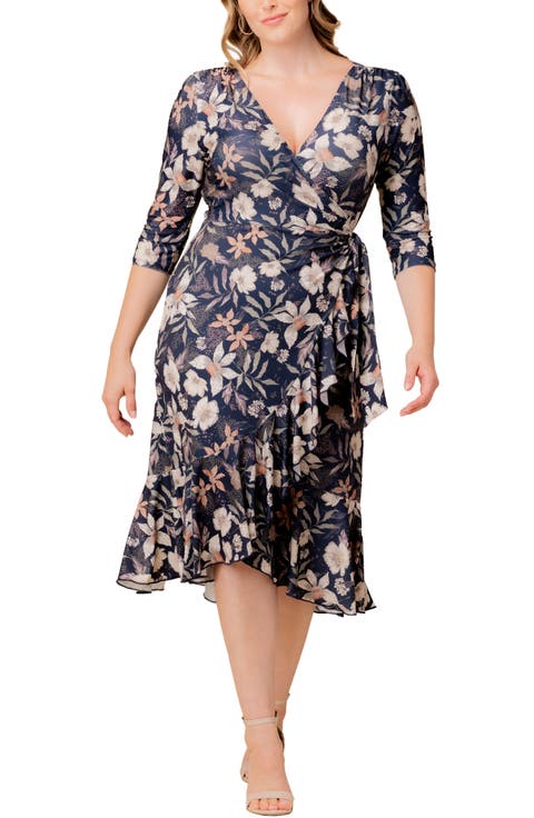 Flirty Flounce Wrap Dress (Plus Size)