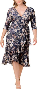 Kiyonna Flirty Flounce Wrap Dress