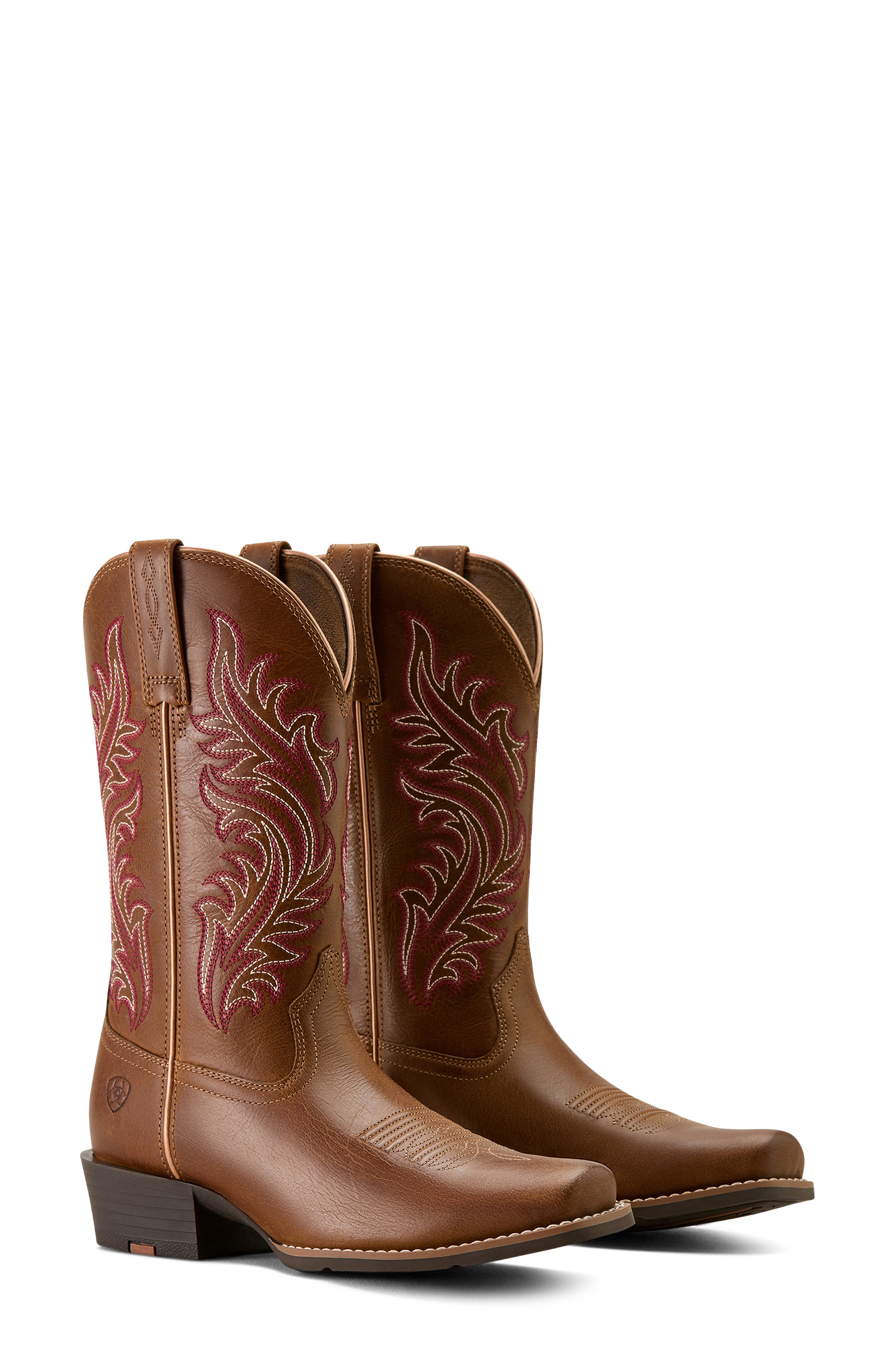 Ariat Round Up Narrow Cutter Toe Western Boot, Alternate, color, Sorrel Crunch