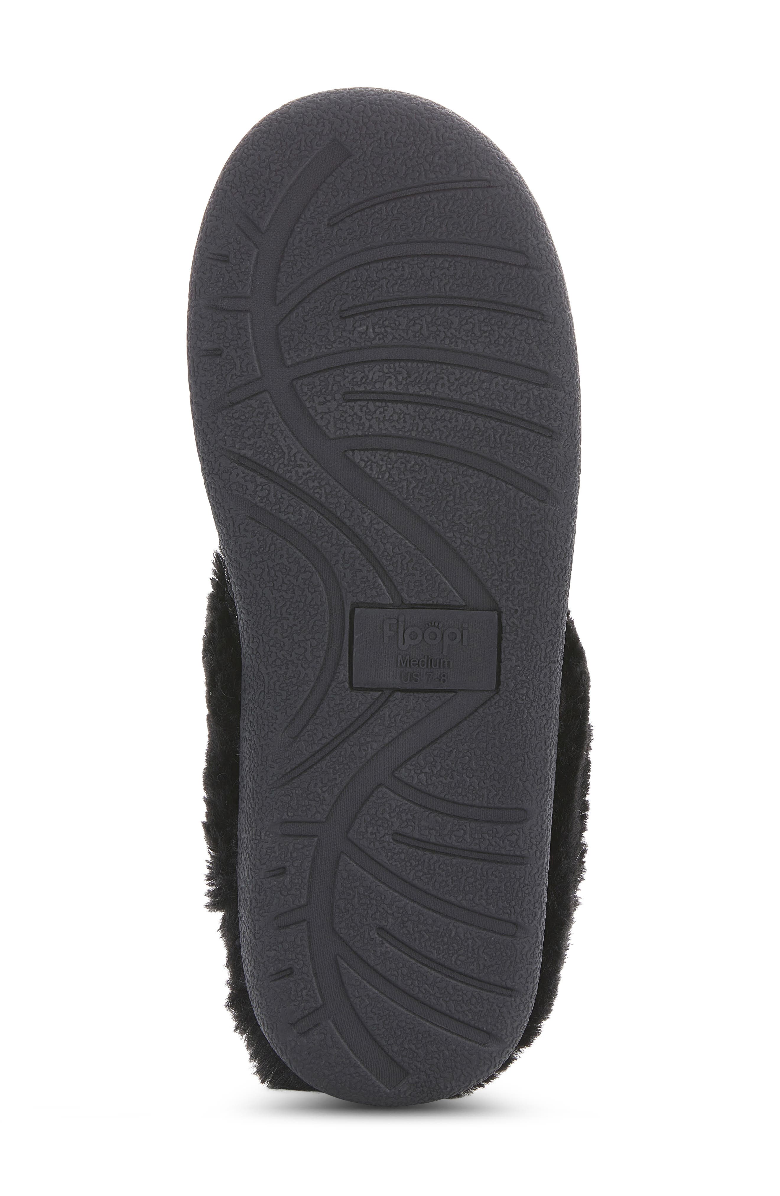 FLOOPI Faux Fur Trim Velour Clog Slipper, Alternate, color, 