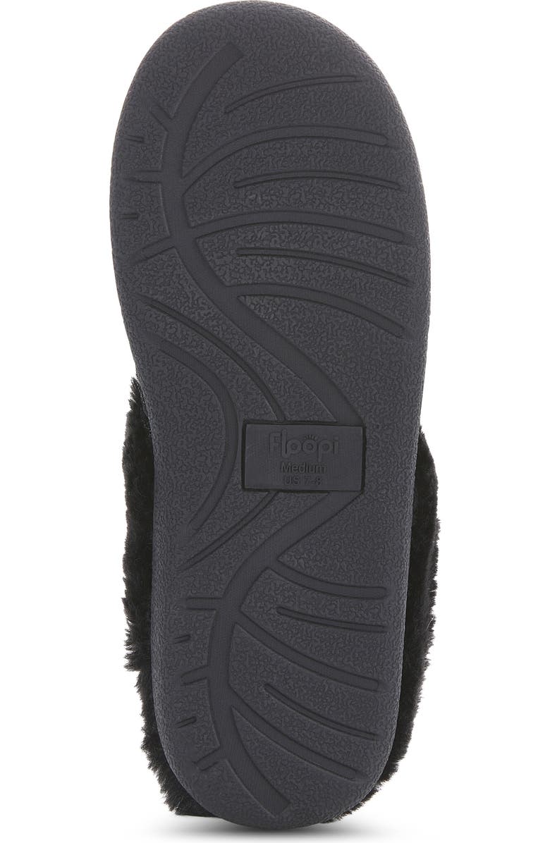 FLOOPI Faux Fur Trim Velour Clog Slipper, Alternate, color,