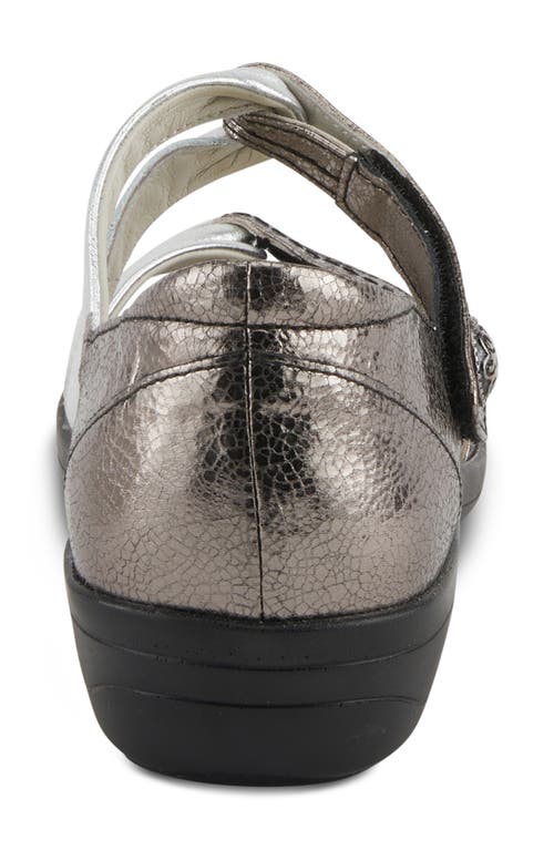 Flexus By Spring Step Gracelyn Wedge Sandal In Pewter Multi