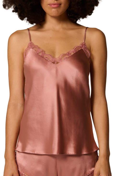 Love Me Lace Trim Silk Blend Camisole