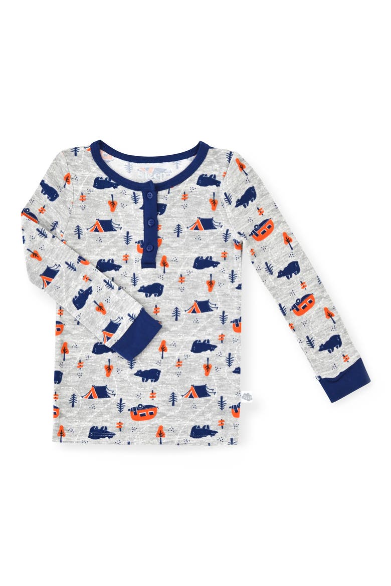 Kids' Camper Two-Piece Pajamas & Socks Set, Alternate, color, GRAY