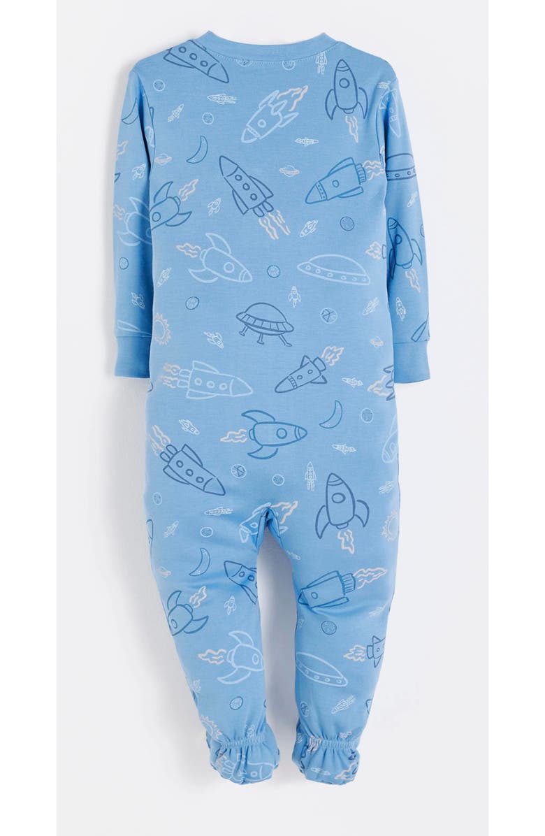 Babycottons Skyward Snug Zip Footed Pajama for Infant, Alternate, color, Blue