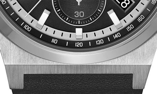 Hugo Boss Boss Candor Chronograph Leather Strap Watch, 41mm In Black