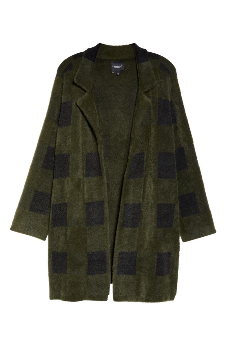 Liverpool Los Angeles Buffalo Plaid Sweater Coat, Alternate, color, 