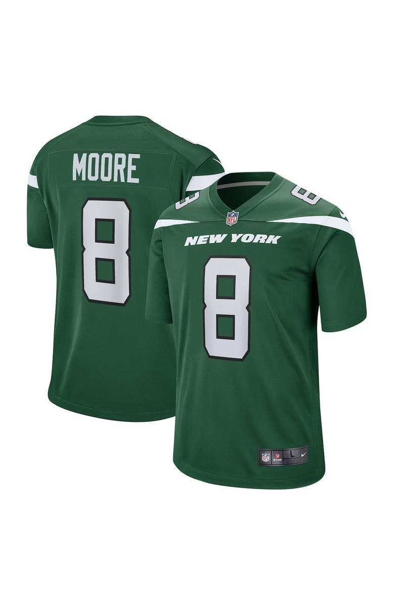 Nike Men's Nike Elijah Moore Gotham Green New York Jets 2021 NFL Draft Pick Player Game Jersey, Alternate, color, 