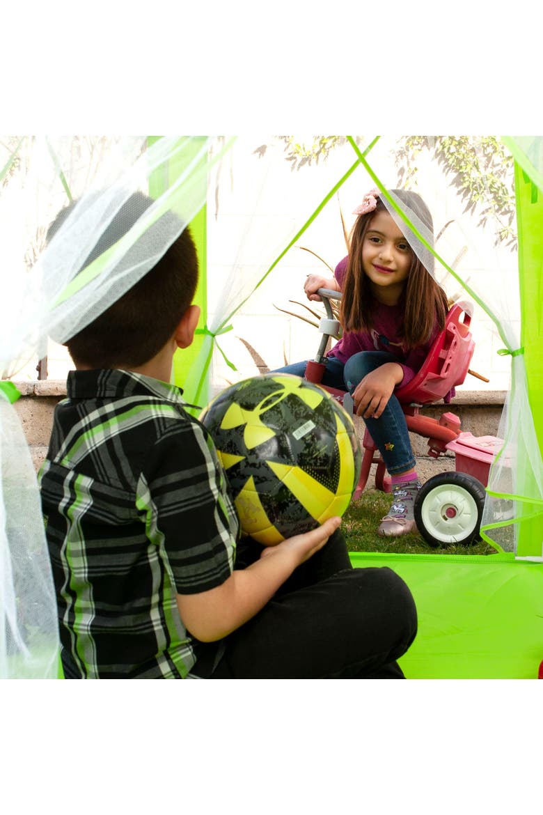 Green Hexagon Fantasy Castle Play Tent | 53 x 47 x 55 Inches, Alternate, color, Green