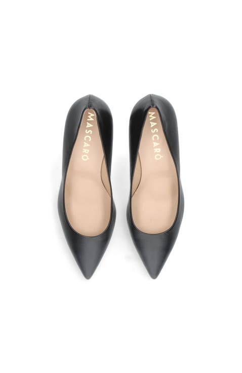 Leather Pointed Toe Pump