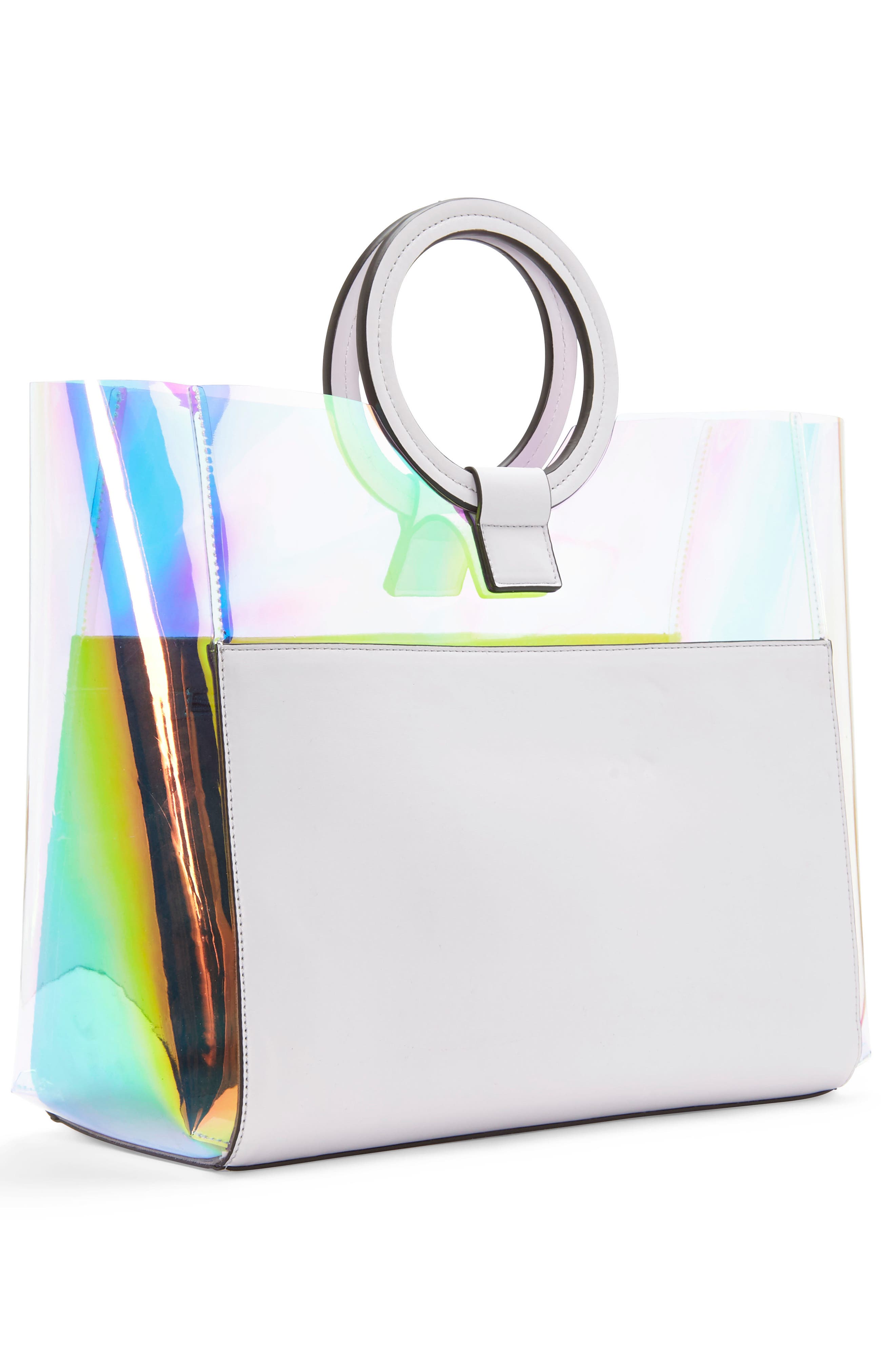 Clea Faux Leather Tote, Alternate, color, THISTLE