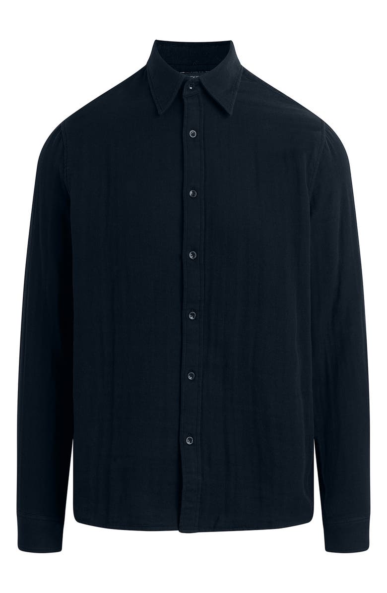 Joe's Cedric Cotton Gauze Button-Up Shirt, Alternate, color, True Navy