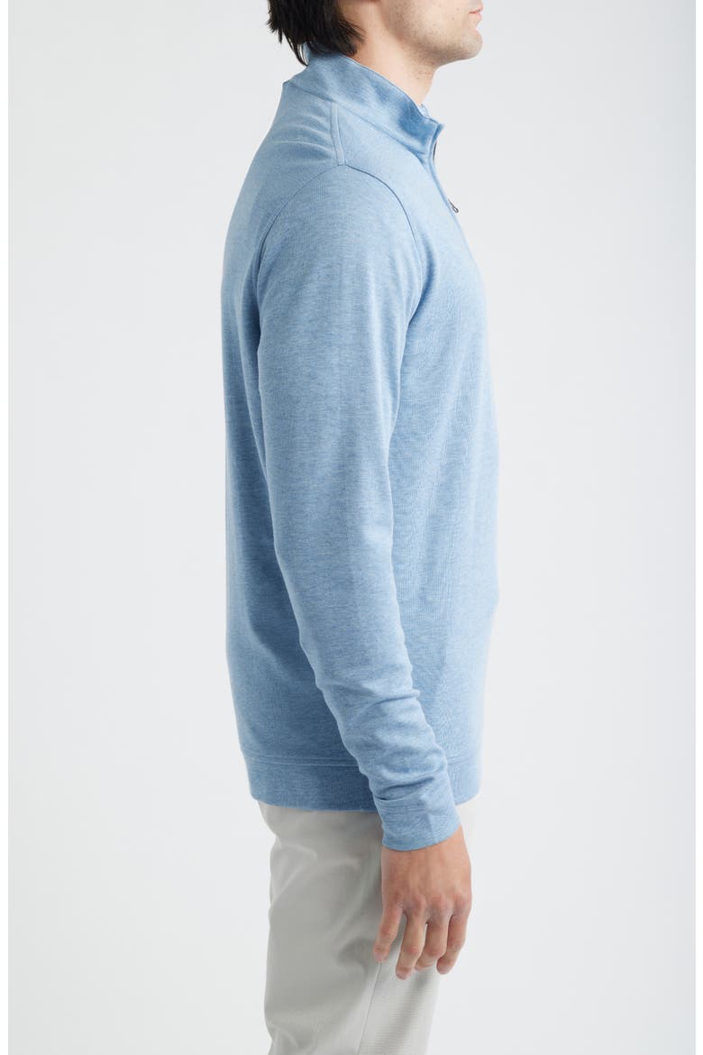 Comfort Interlock Organic Cotton Blend Quarter Zip Pullover, Alternate, color, LAKESIDE