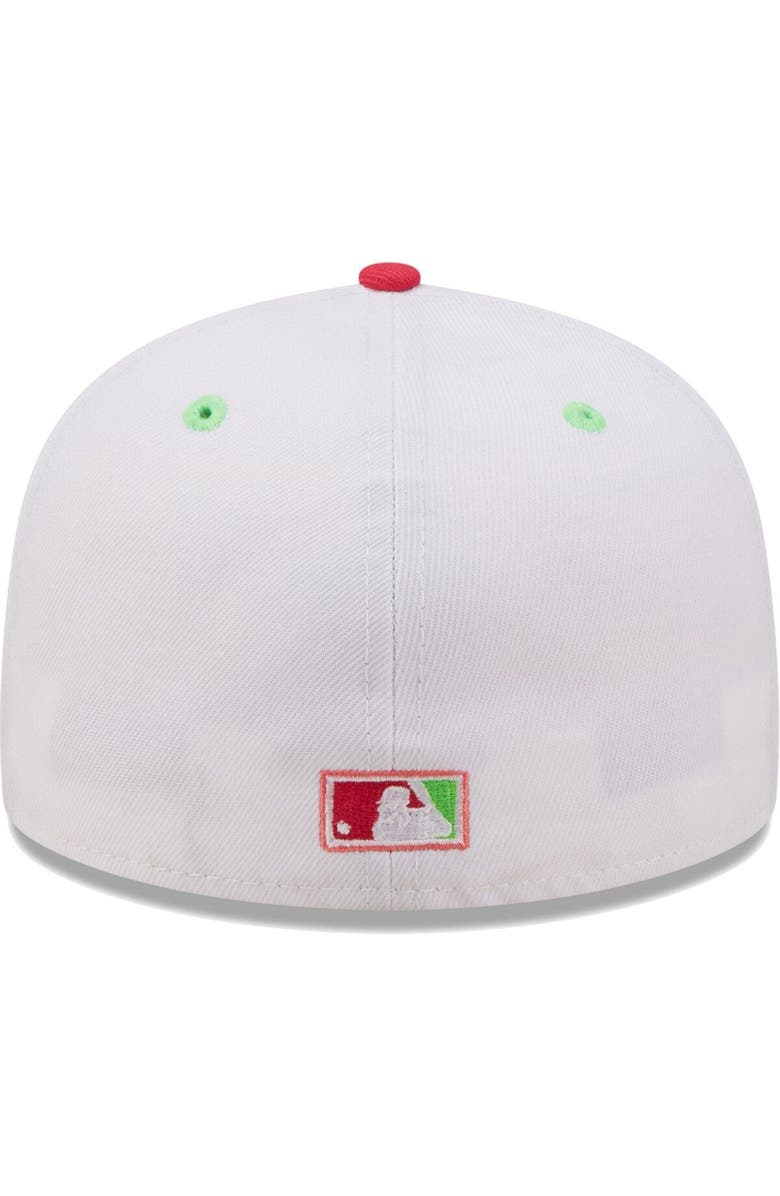 New Era Men's New Era White/Coral Toronto Blue Jays 1992 World Series Strawberry Lolli 59FIFTY Fitted Hat, Alternate, color, 