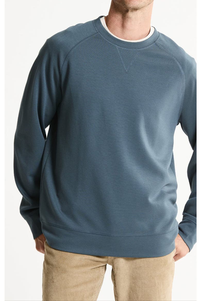 Micro Stripe Raglan Crewneck, Alternate, color, DARK TEAL