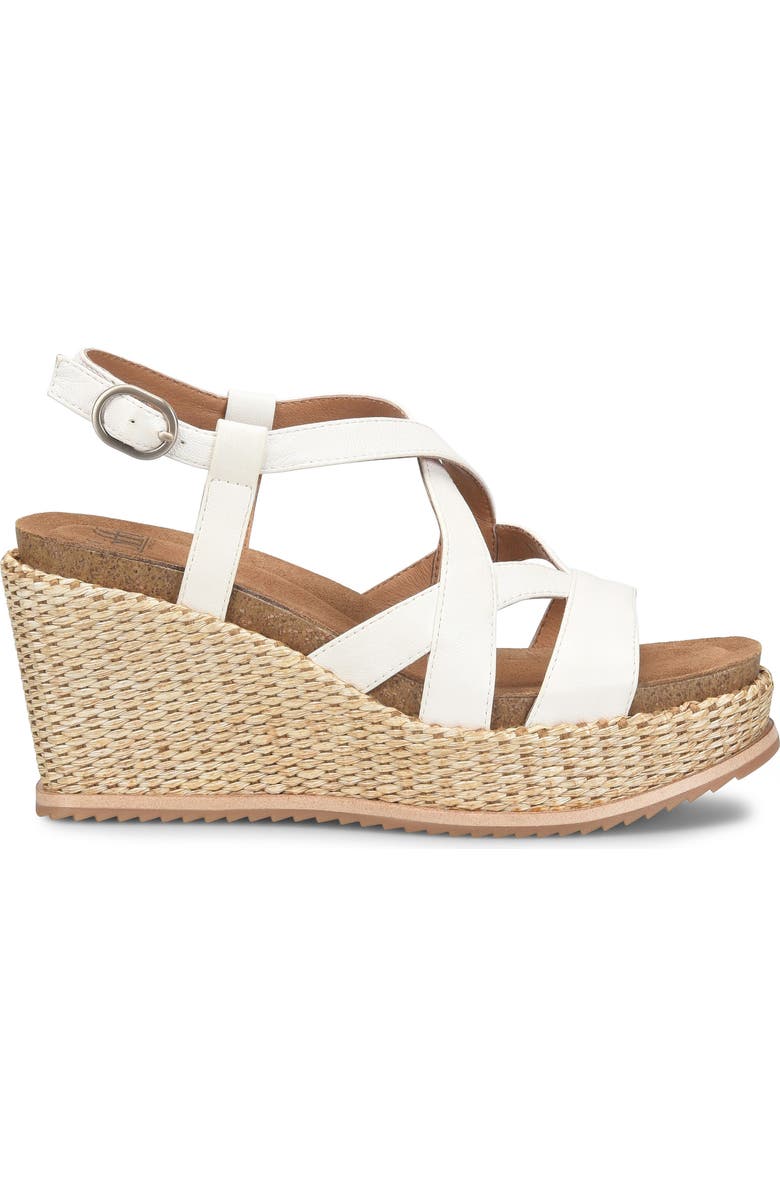 Söfft Devyn Slingback Espadrille Platform Wedge Sandal, Alternate, color, True White