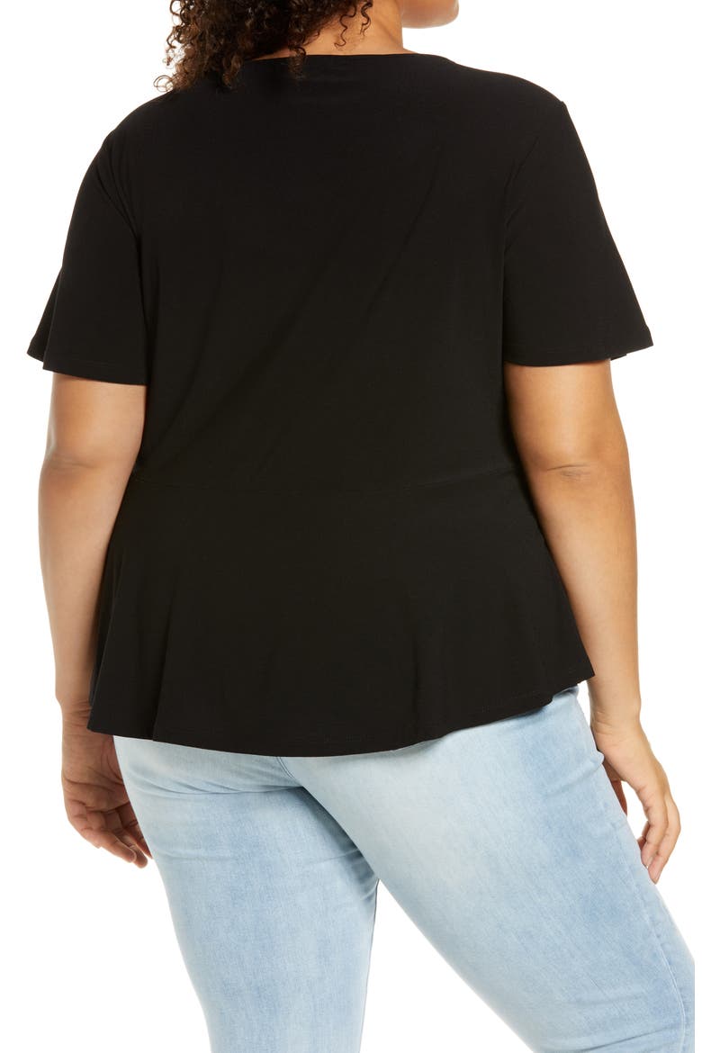 Cinch Front Top, Alternate, color, BLACK