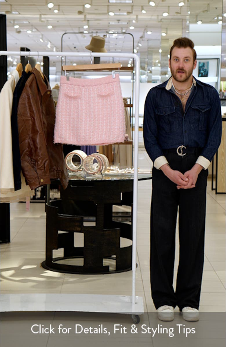 Plaid Sweater Knit Miniskirt, sales video thumbnail