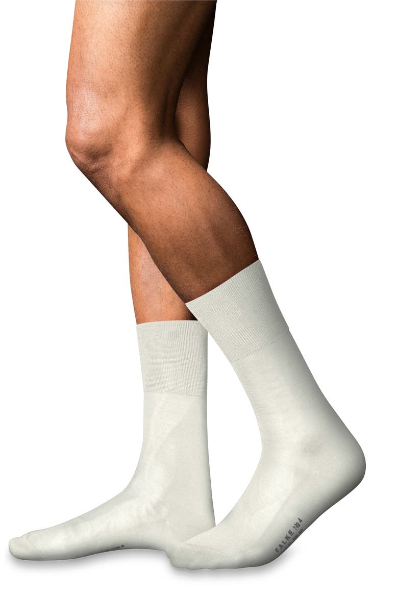 No. 4 Silk Blend Socks, Main, color, OFF WHITE
