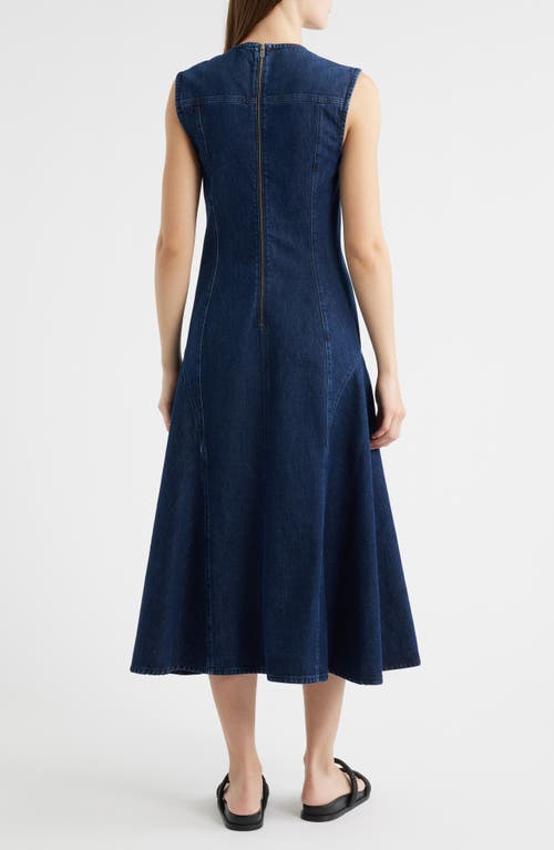 Cos Patchwork Denim Dress In Blue