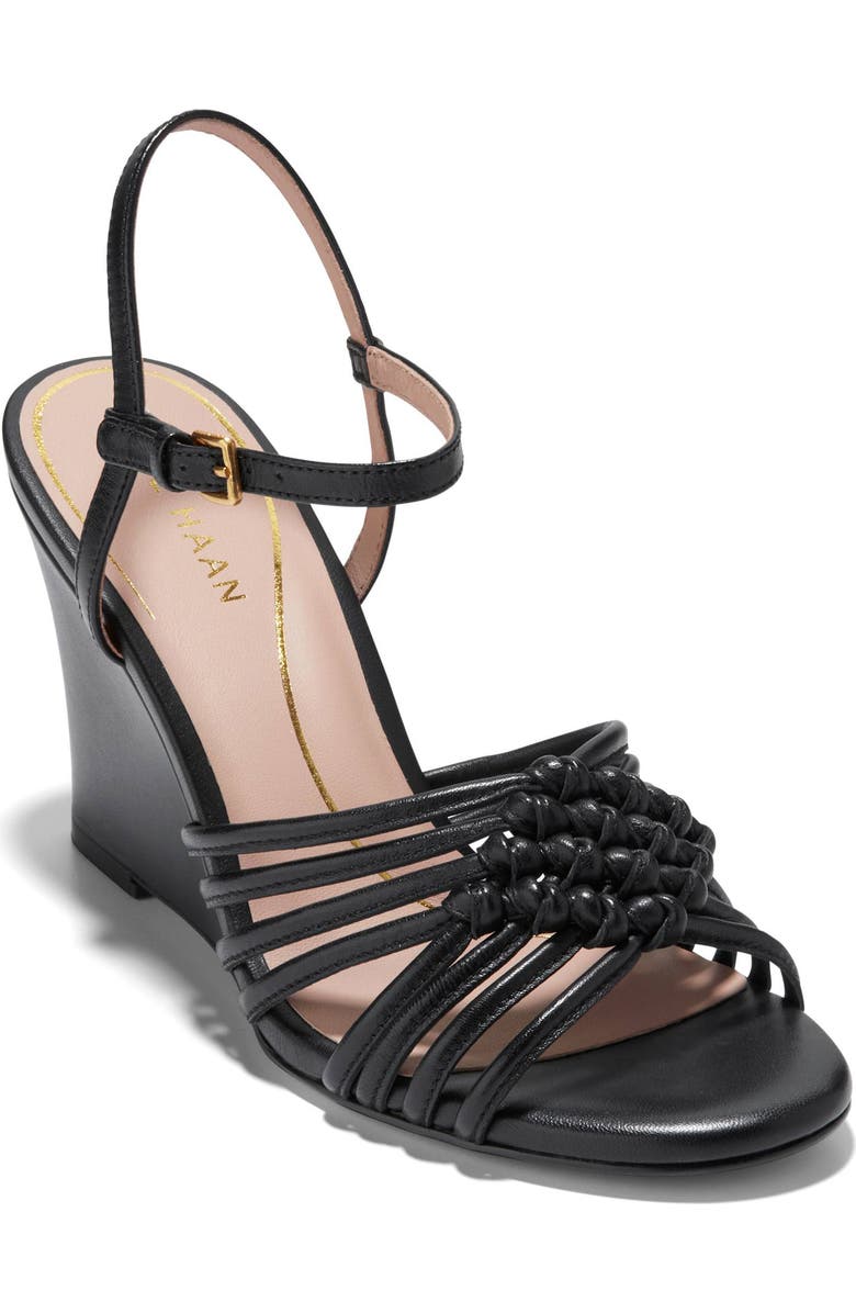 Cole Haan Jitney Knot Ankle Strap Wedge Sandal, Main, color,