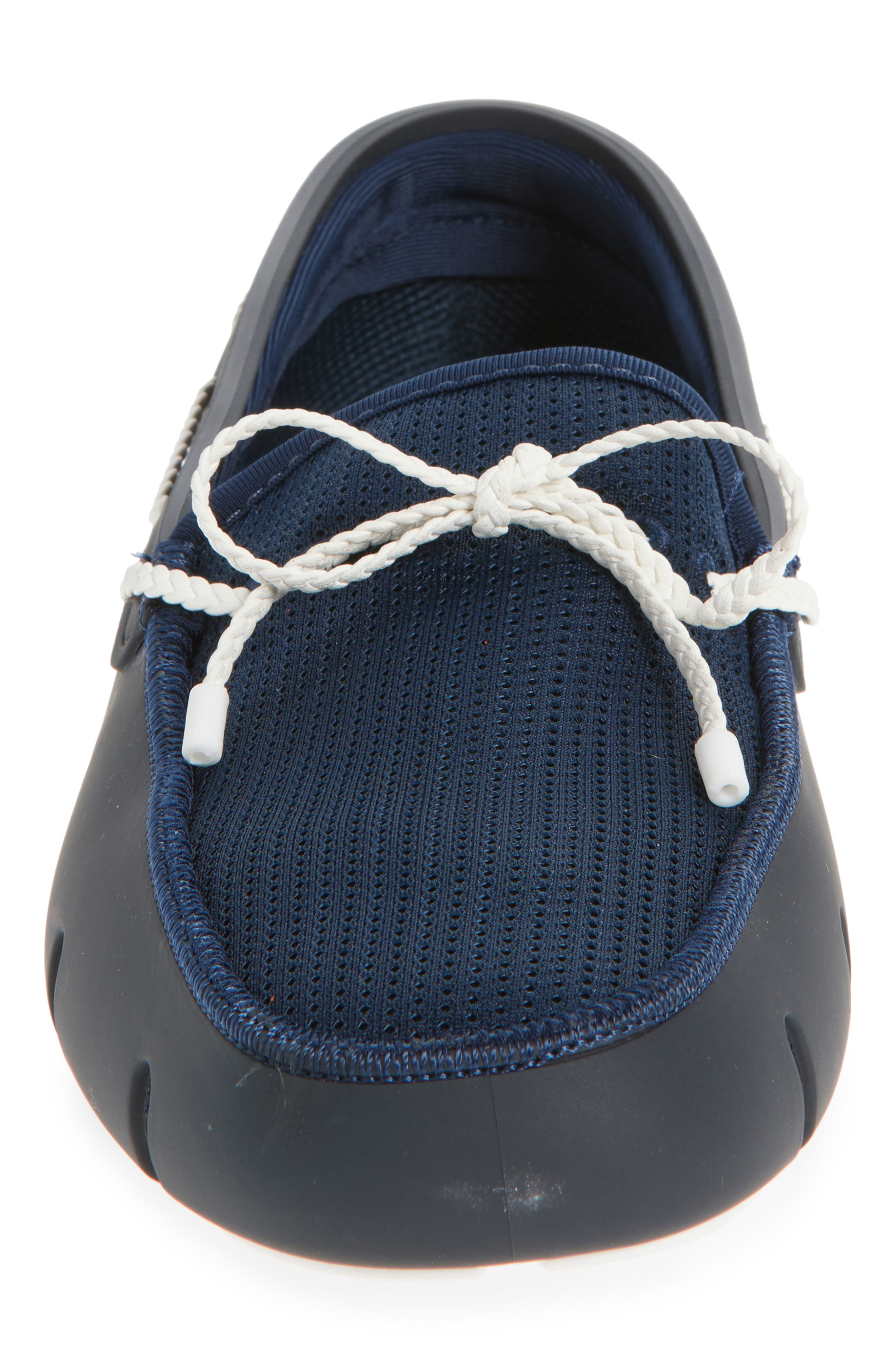 Braided Lace Loafer, Alternate, color, NAVY/ WHITE