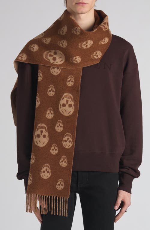 Alexander Mcqueen Scarfs In Brown