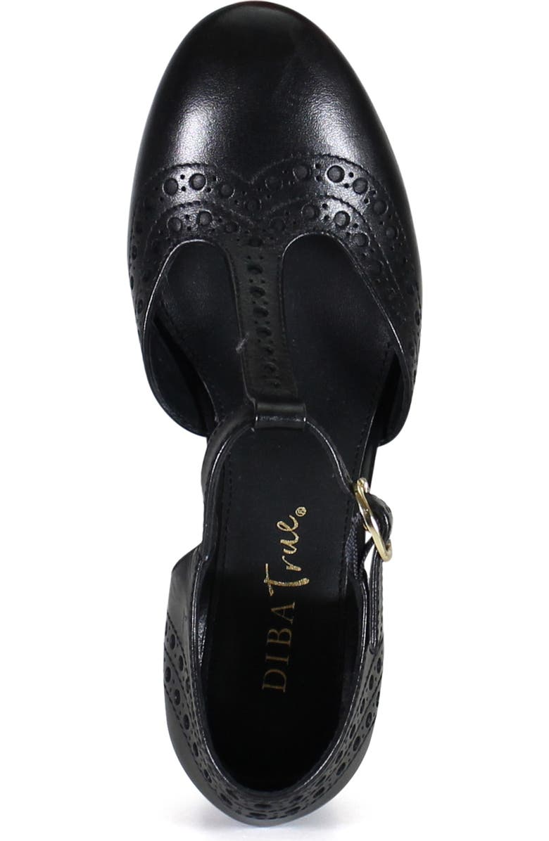 Diba True JUKE BOX Leather T Strap Mary Jane Heel, Alternate, color, Black