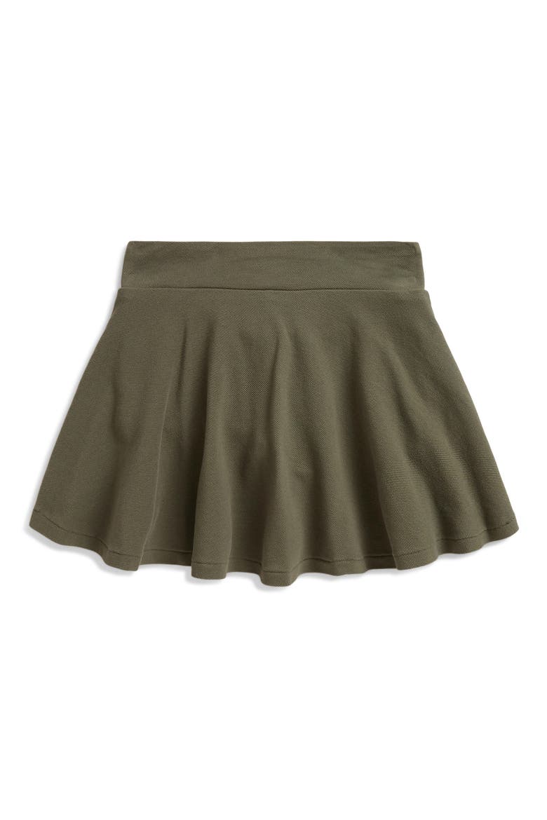Kids' Stretch Mesh Skort, Alternate, color, GREEN