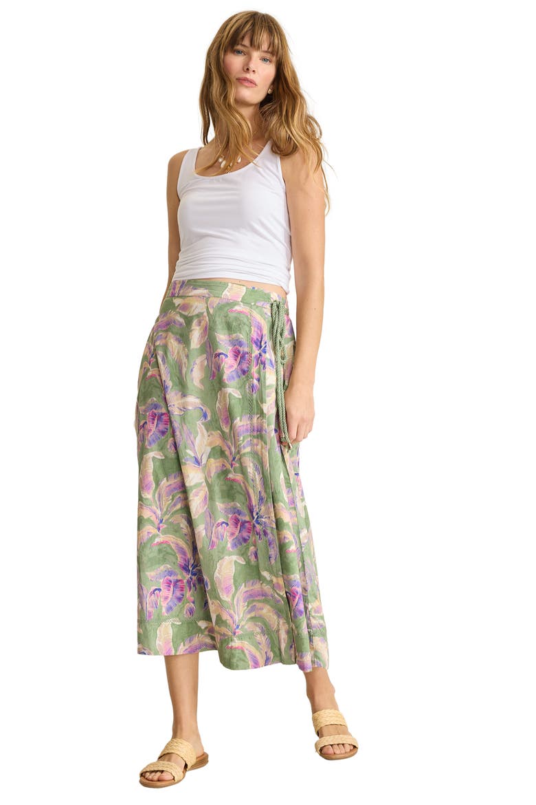Norte Bloom Maxi Wrap Skirt, Alternate, color, NATURAL MINT
