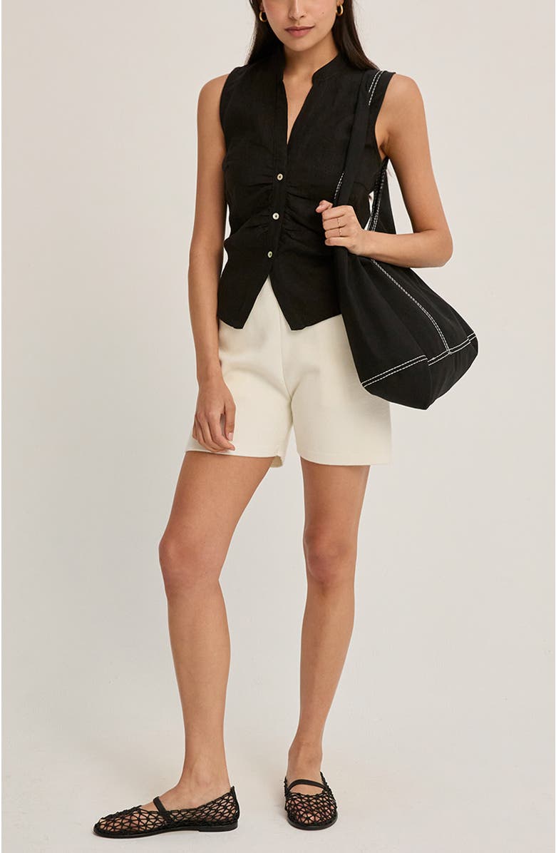 CRESCENT Sleeveless Mandarin Collar Blouse Top, Alternate, color, 