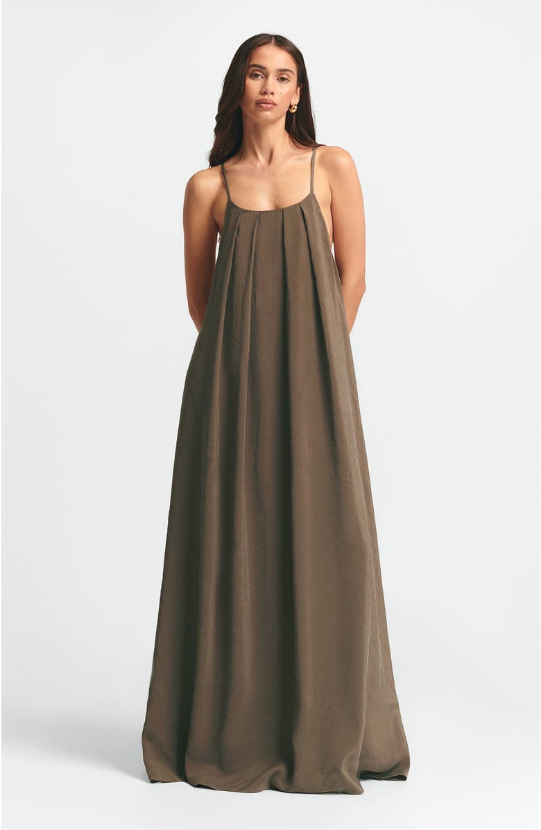 ST MRLO Avalon Midi Dress, Alternate, color, Dark Truffle