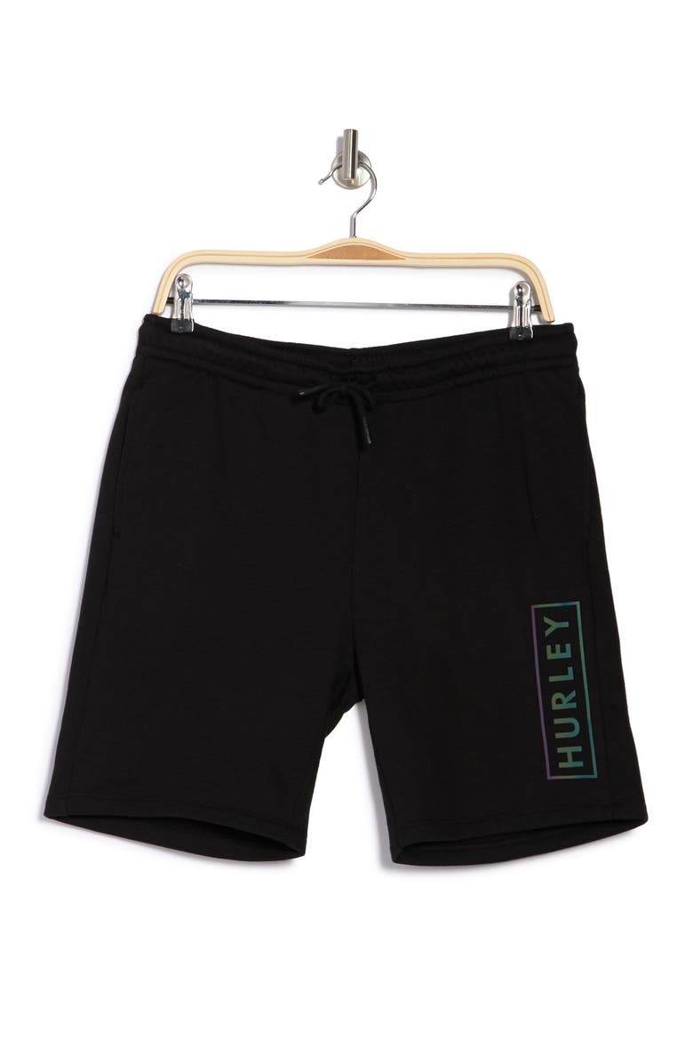 Hurley Boxed Logo Fleece Shorts, Alternate, color, 