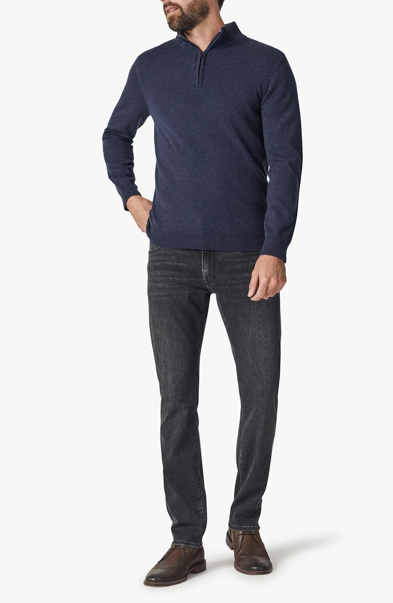 34 Heritage Champ Athletic Fit Tapered Jeans, Alternate, color, Dark Smoke Refined